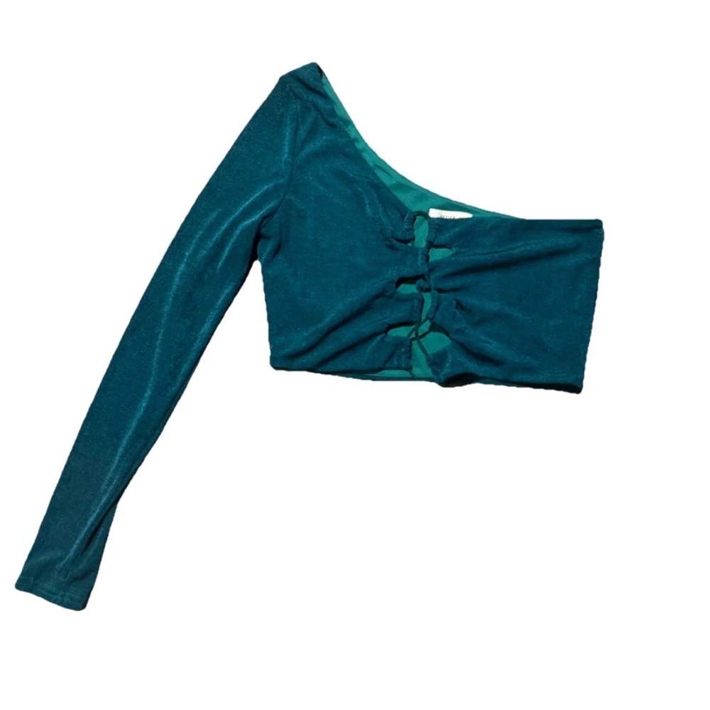 Better Be Teal One-Shoulder Kids Top
